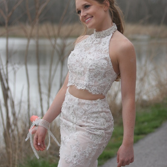 JOVANI 2 PIECE PROM DRESS - Picture 2 of 5